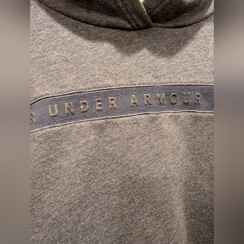 Under Armour Women's Dark Gray Cropped Hoodie - Picture 2 of 8